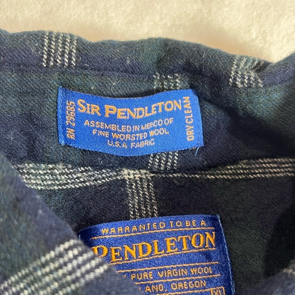 Pendleton Sir Pendleton Xl 100% Worsted Wool Usa … - image 3